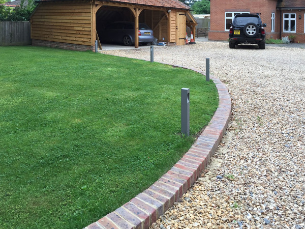 wentworth landscaping gravel driveway brick edging garden lighting