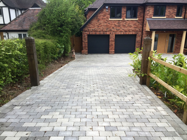 wentworth landscaping block paving driveway double garage