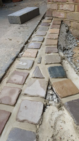 wentworth landscaping sandstone sett edging installation detail