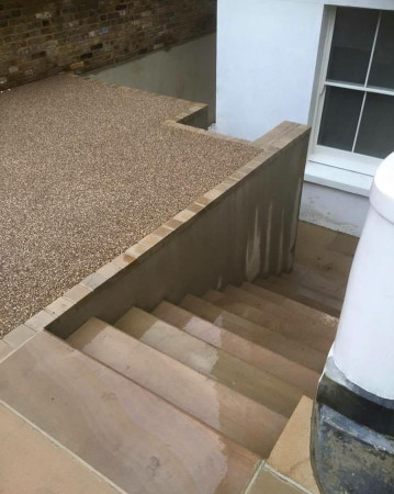 wentworth landscaping resin bound steps sandstone treads