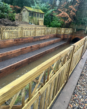 wentworth landscaping decorative fence sleeper steps