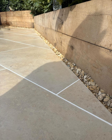 wentworth landscaping resin bound driveway rendered wall