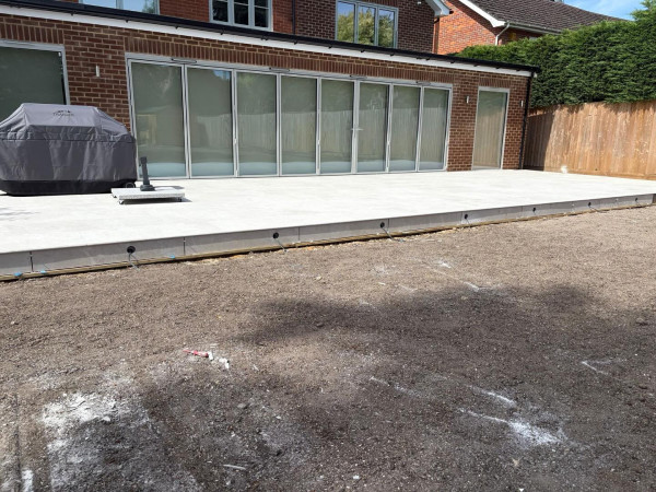 wentworth landscaping porcelain paving flat roof extension