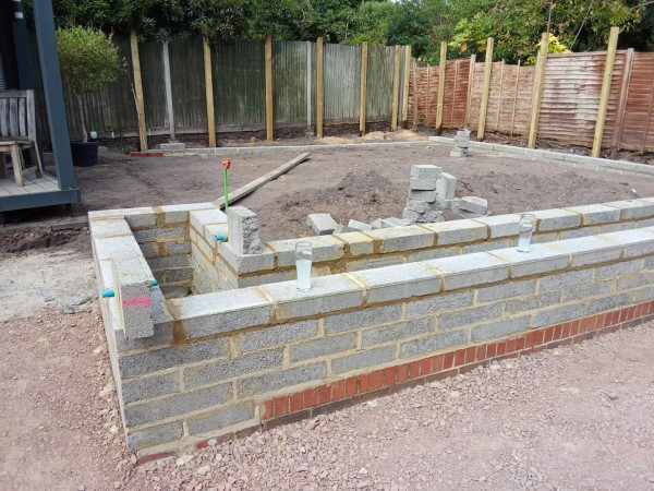 wentworth landscaping sandstone wall brickwork construction
