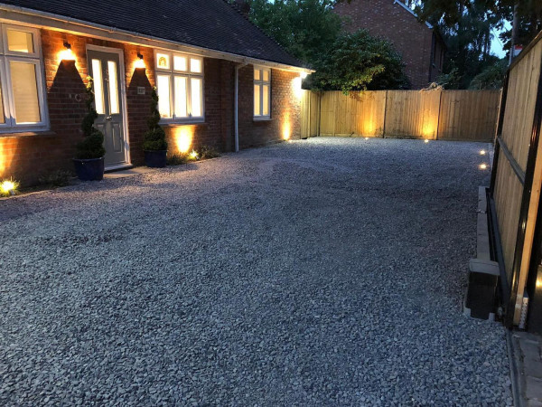 wentworth landscaping gravel driveway lighting bungalow