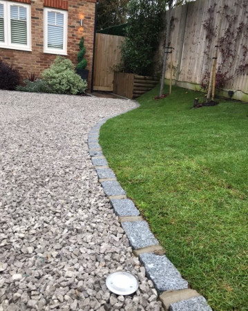 wentworth landscaping gravel path curved lawn edging