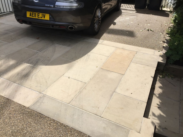 Wentworth Landscaping Limestone Paving with Resin Driveway at Luxury Property
