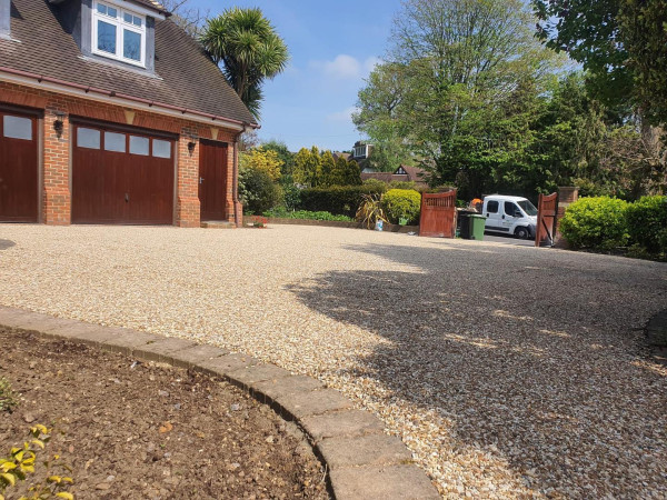 wentworth landscaping gravel driveway large detached garage