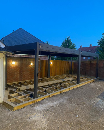 wentworth landscaping decking pergola frame construction