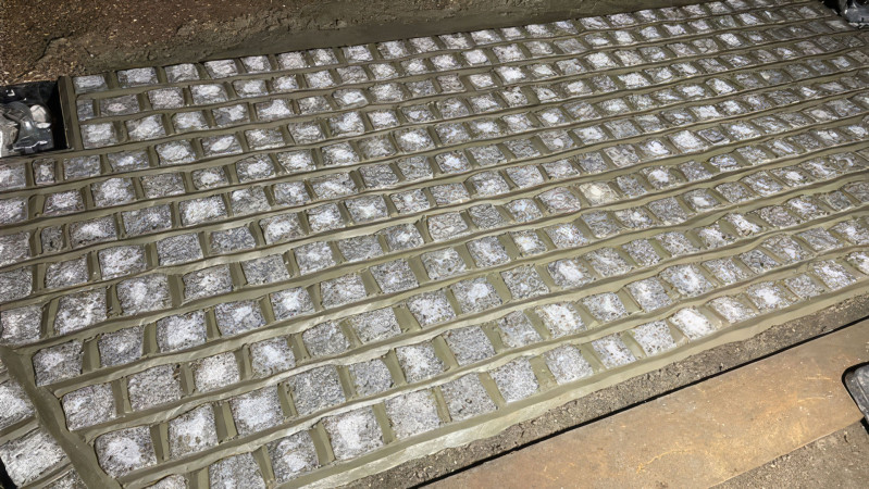 Wentworth Landscaping Block Paving Driveway with Iron Railings at Town House