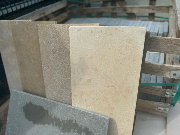 wentworth landscaping porcelain paving slabs on site