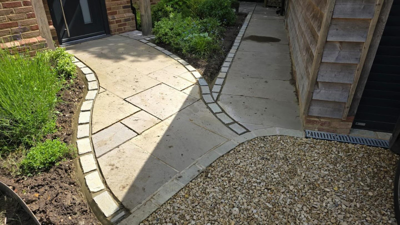 wentworth landscaping sandstone pathway gravel driveway
