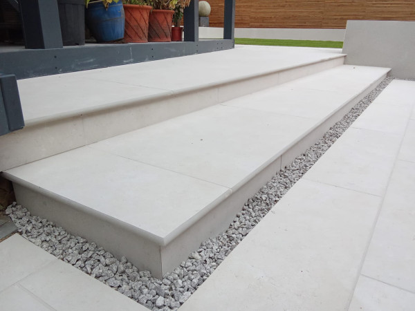 wentworth landscaping porcelain patio steps gravel